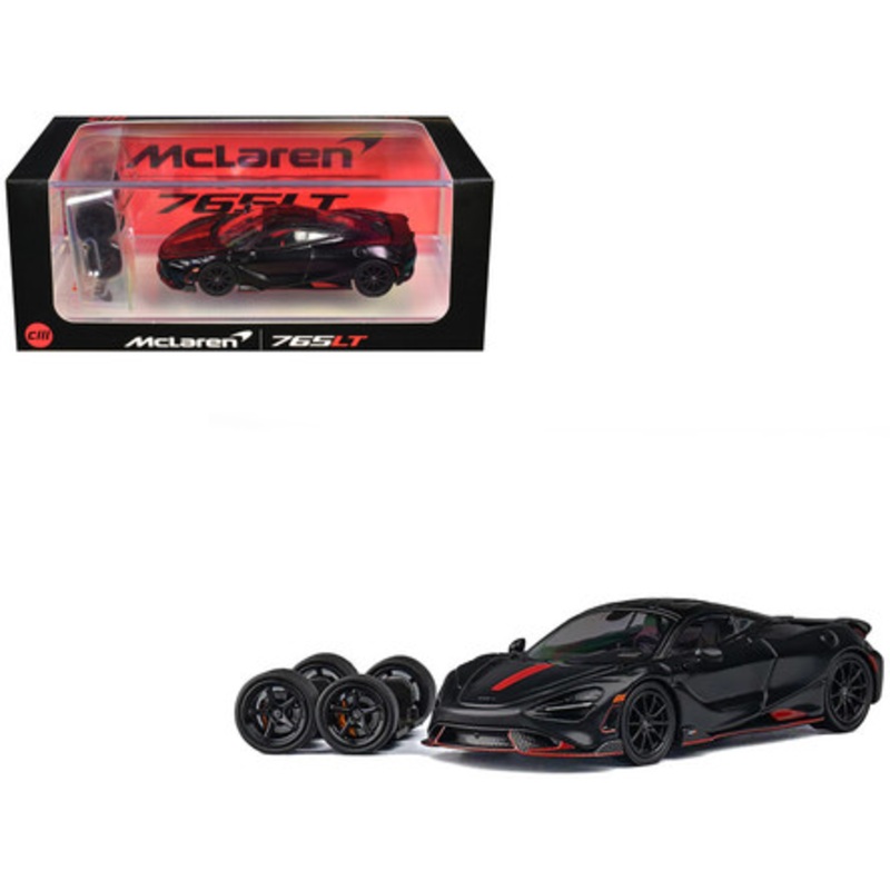 1/64 CM Model McLaren 765LT (Matte Black) Diecast Car Model