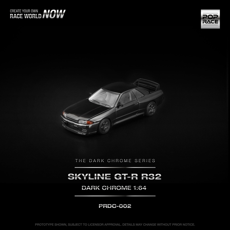 [Preorder] POPRACE 1:64 R32 GT-R Dark Chrome PRD002