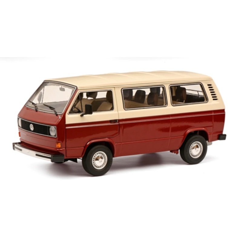 1/18 Schuco Volkswagen VW T3a Transporter (Red & Cream) Diecast Car Model