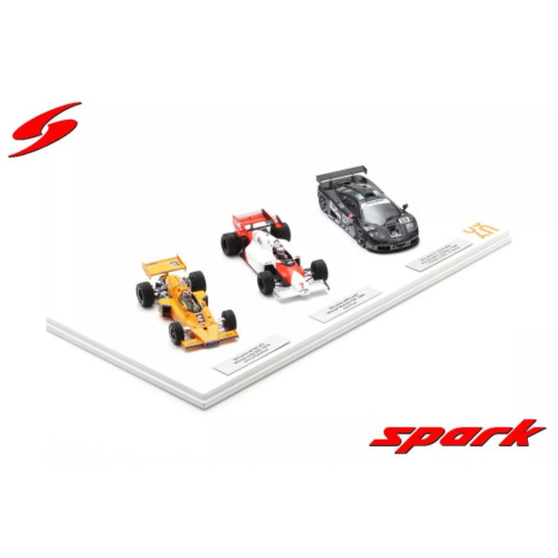 1/43 Spark 3-Car Set: McLaren Triple Crown Formula 1, Indy 500, 24h LeMans Car Model