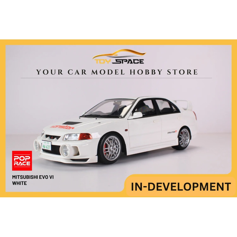 [POP RACE] 1/18 Mitsubishi EVO VI White