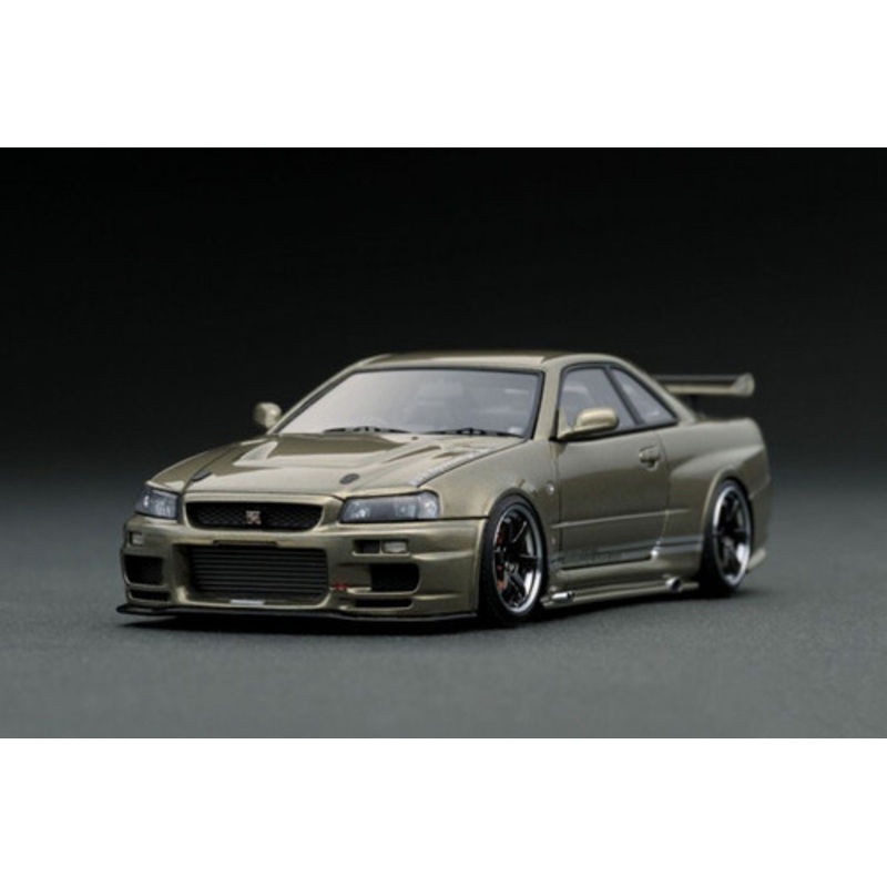 1/43 IG Ignition Model Nissan Skyline GT-R GTR Top Secret GT-R (BNR34) (Green) Car Model