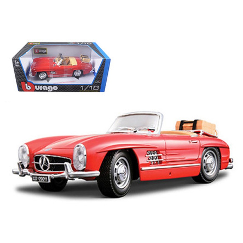 1957 Mercedes 300SL 300 SL Touring Convertible Red 1/18 Diecast Model Car by Bburago
