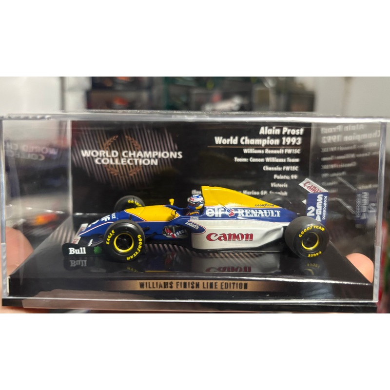 Williams FW15C (1993) Dirty Version F1 1:43 - World Champion Alain Prost - Minichamps