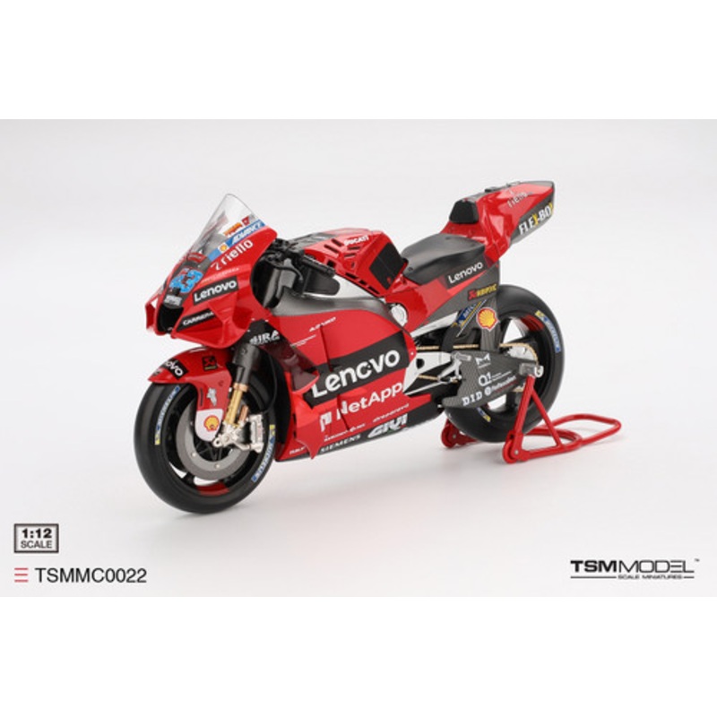 1/12 TSM Ducati Desmosedici GP22 #43 Ducati Lenovo Team Moto GP 2022 GRAN PREMIO D'ITALIA Diecast Car Model