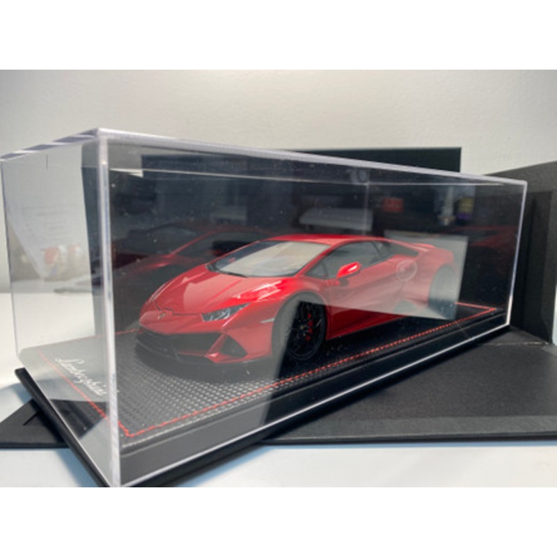 1/18 AUTOart Lamborghini Huracan EVO (Rosso Bia Red) Car Model with Custom Display Case