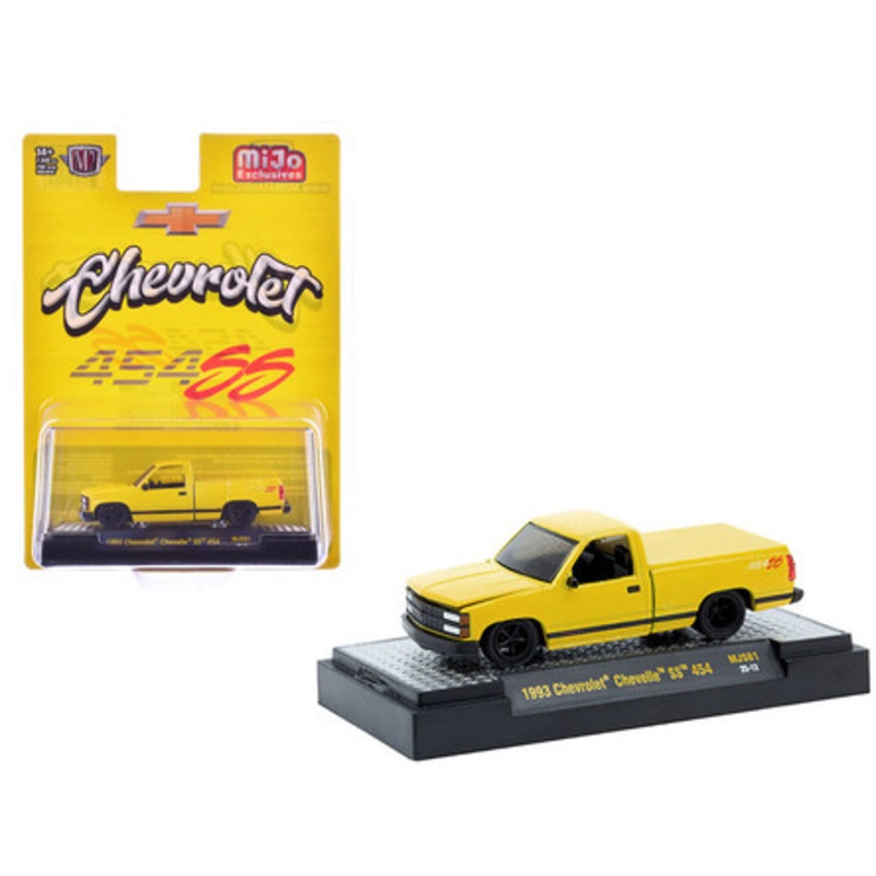 1/64 M2 Machines 1993 Chevrolet SS 454 Pickup Truck (Yellow) Diecast Car Model