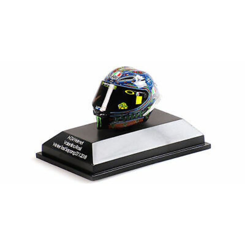 1/10 Minichamps Valentino Rossi Winter Test Sepang MotoGP 2018 AGV Helmet Model