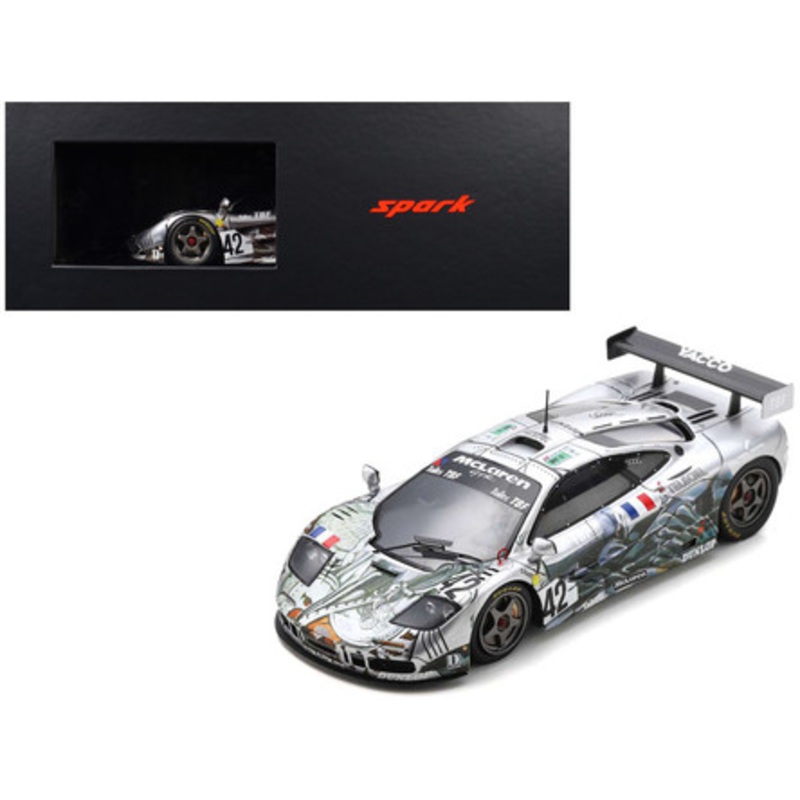1/18 Spark 1995 McLaren F1 GTR No.42 BBA Competition  24H Le Mans J-L. Maury-Laribire - M. Sourd - H. Poulain Car Model