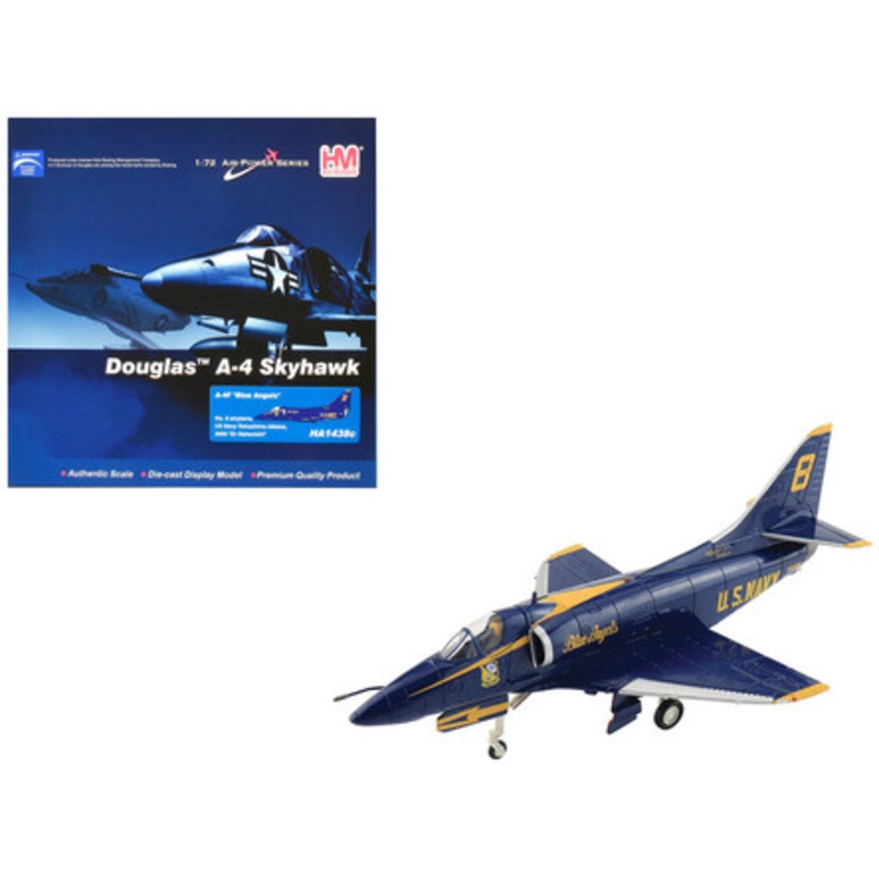 Douglas A-4F Skyhawk Aircraft "Blue Angels Tokushima Airbase Dr. Nakanishi #8" (2008) United States Navy "Air Power Series" 1/72 Diecast Model by Hobby Master
