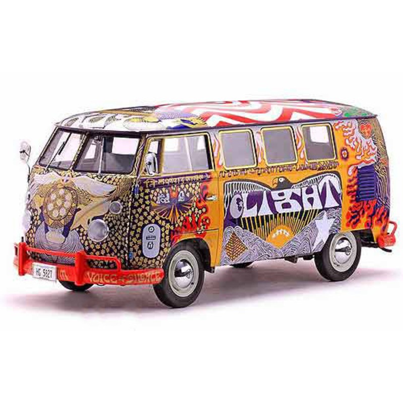 1/12 Sunstar Volkswagen Kombi Woodstock "Light" Bus Diecast Car Model Limited Edition
