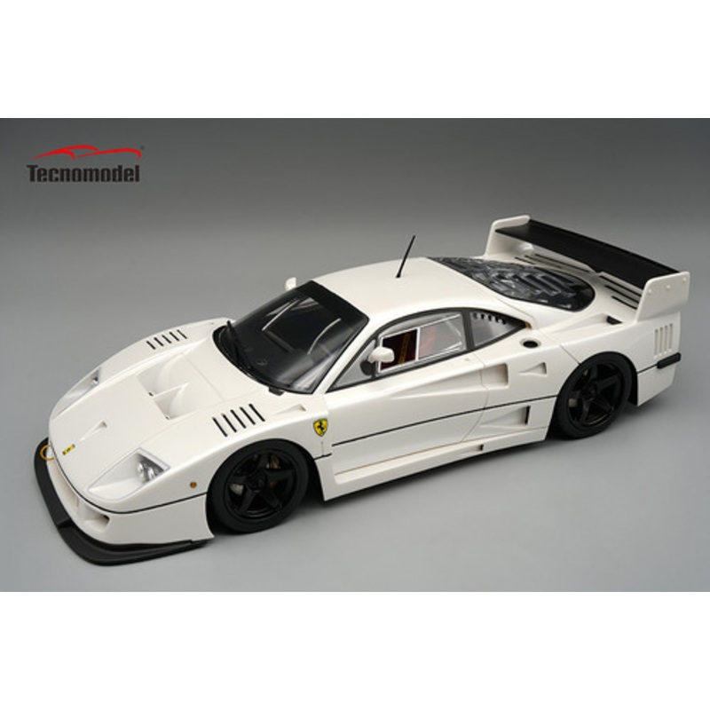 1/18 Tecnomodel Ferrari F40 LM 1996 Pearl Metallic White with 5 Spoke Black Rims Car Model