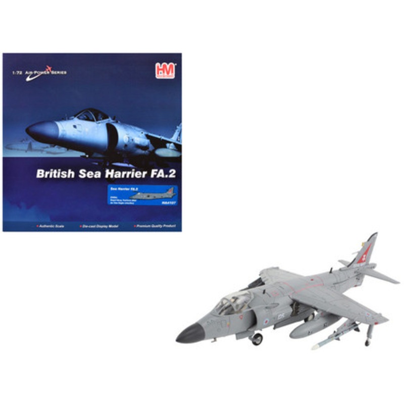 British Aerospace Sea Harrier FA.2 Aircraft with Sea Eagle Missiles "ZH804 Fairford" (2002) British Royal Navy "Air Power Series" 1/72 Diecast Model by Hobby Master