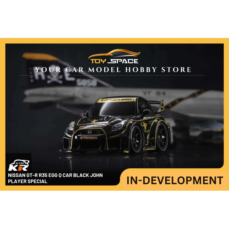 [KR] 1:64 Nissan GT-R R35 Egg Q Car Black John Player Special