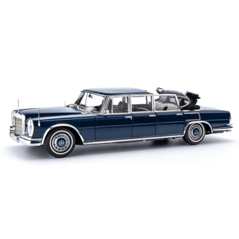1/18 CMC 1965-1981 Mercedes-Benz 600 Pullman Landaulet Limousine Soft Convertible (Blue) Diecast Car Model