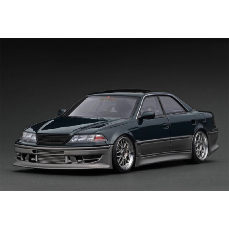 1/18 IG Ignition Model Toyota Vertex JAZ100 Mark-II (Dark Green & Gun Metallic Grey) Car Model