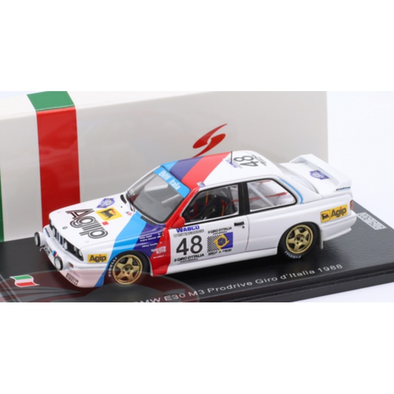 1/43 Spark 1988 BMW E30 M3 No.48 Prodrive Giro dItalia A. Zanussi - P. Amati - J. Cecotto Car Model