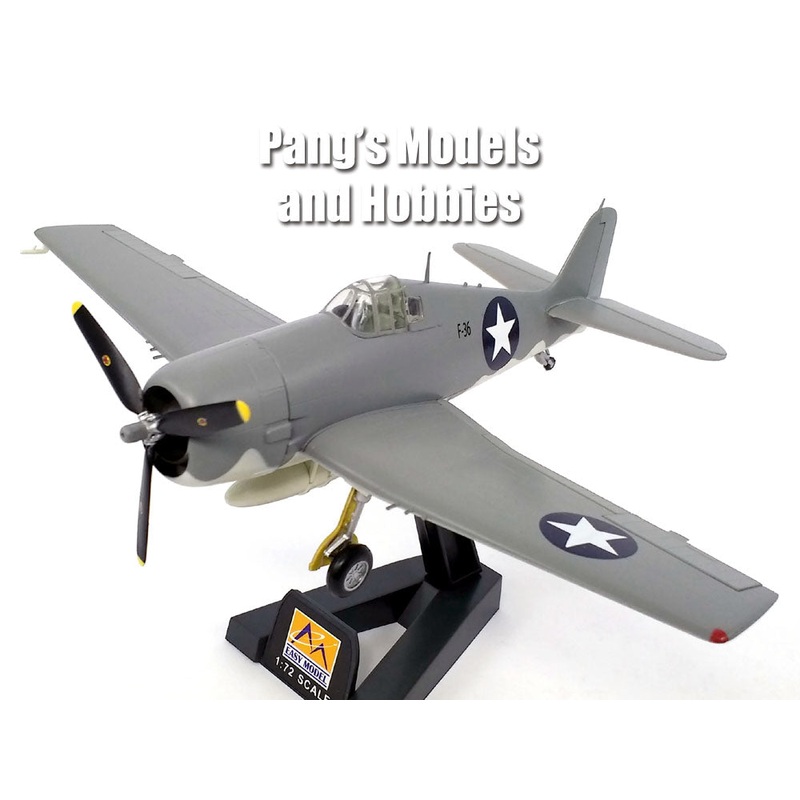 Grumman F6F Hellcat VF-4 "Red Rippers" 1942 1/72 Scale Assembled and Painted Model by Easy Model