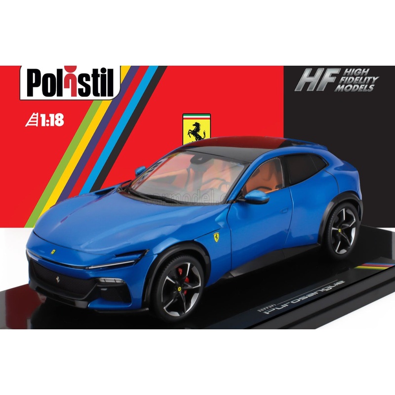 Polistil 2022 Ferrari Purosangue Blu Corsa (Blue Metallic) High Fidelity WITH DISPLAY 1:18