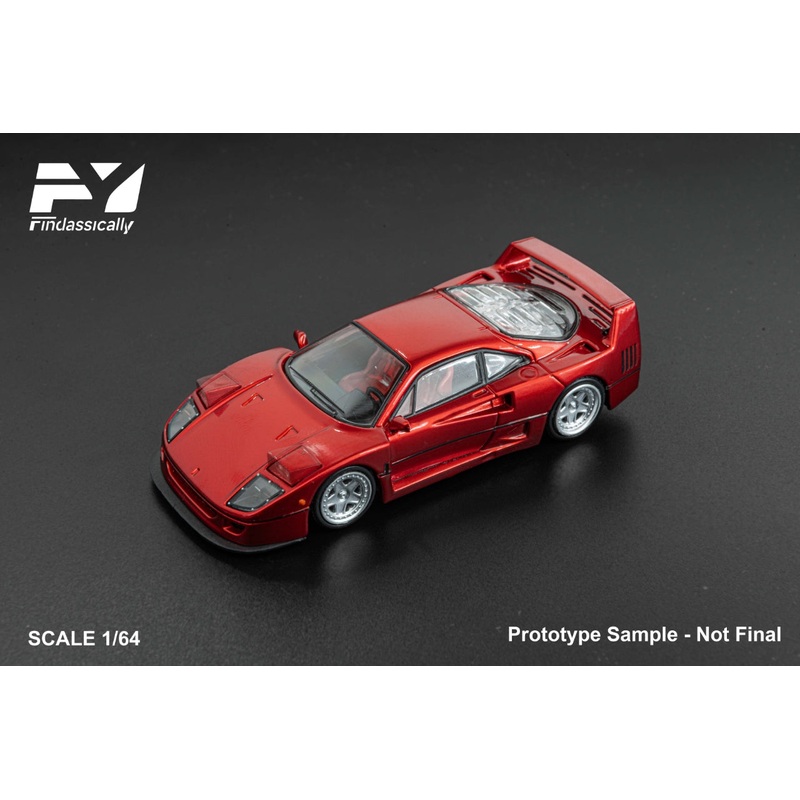 [Preorder] Finclassically 1:64 Ferrari F40 - Transparent Red