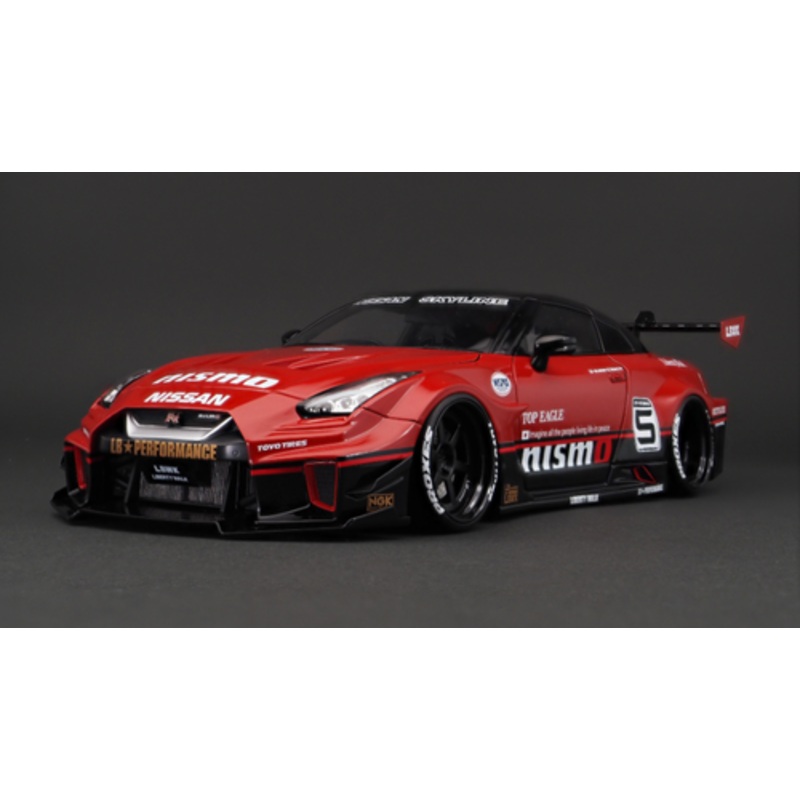1/18 Ignition Model LB-WORKS Nissan GT-R R35 type 2 Red/Black #5
