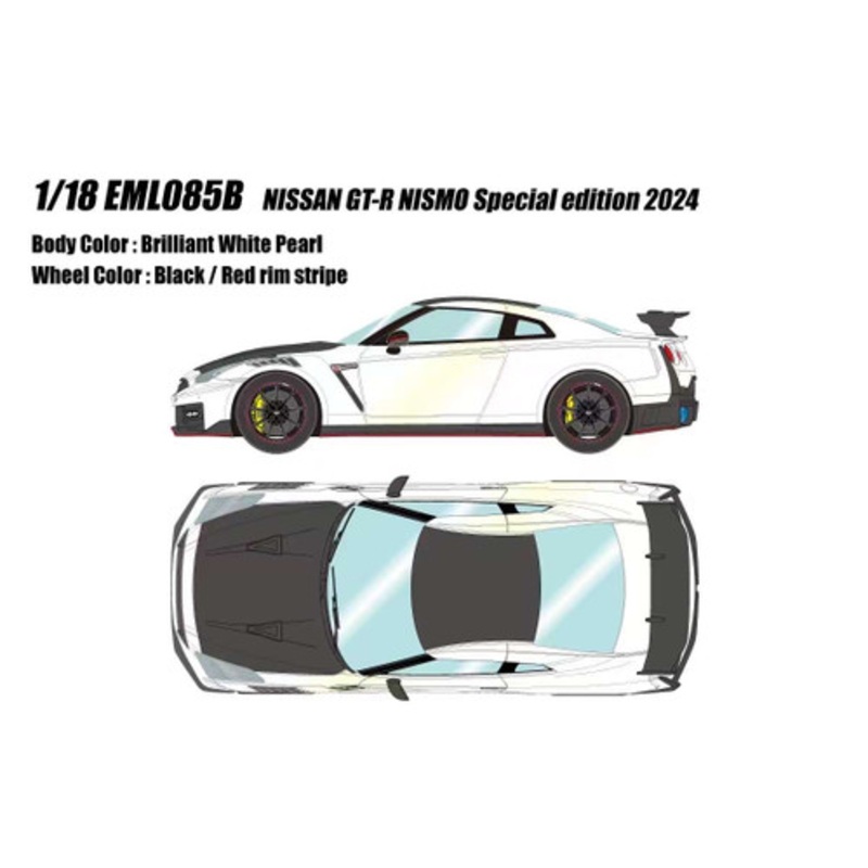 1/18 Makeup 2024 Nissan Skyline GT-R GTR Nismo Special Edition (Brilliant White Pearl) Car Model