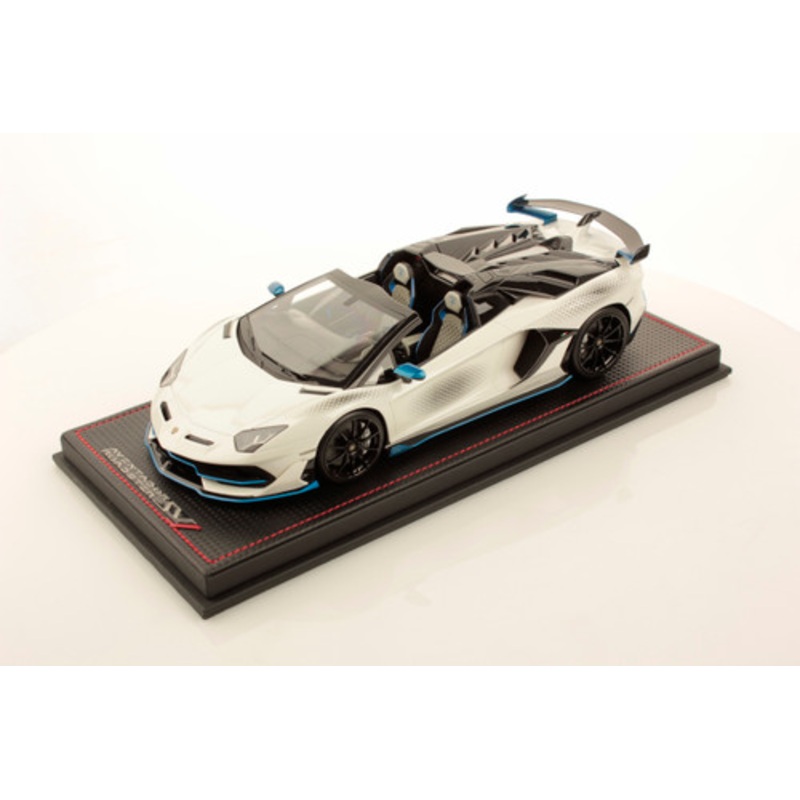 1/18 MR Lamborghini Aventador SVJ Xago Edition in Bianco Asopo Resin Car Model Limited 99 Pieces