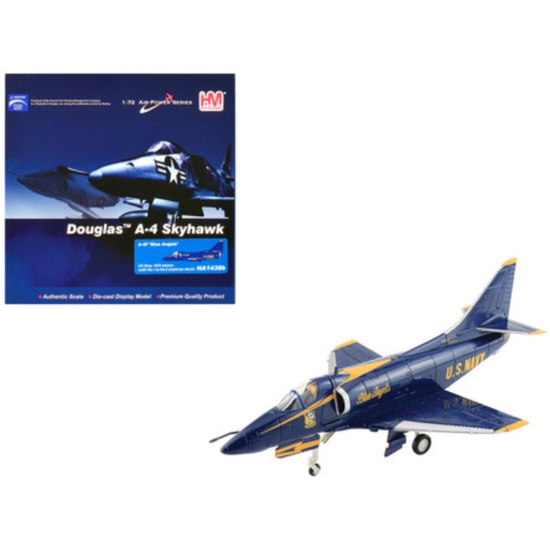 Douglas A-4F Skyhawk Aircraft "Blue Angels 1979 Season #1-6 Decals" United States Navy "Air Power Series" 1/72 Diecast Model by Hobby Master