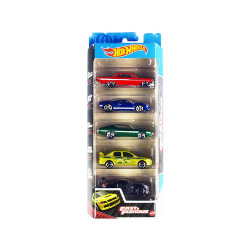 "Fast & Furious" Movies 5 piece Set Diecast Model Cars by Hot Wheels