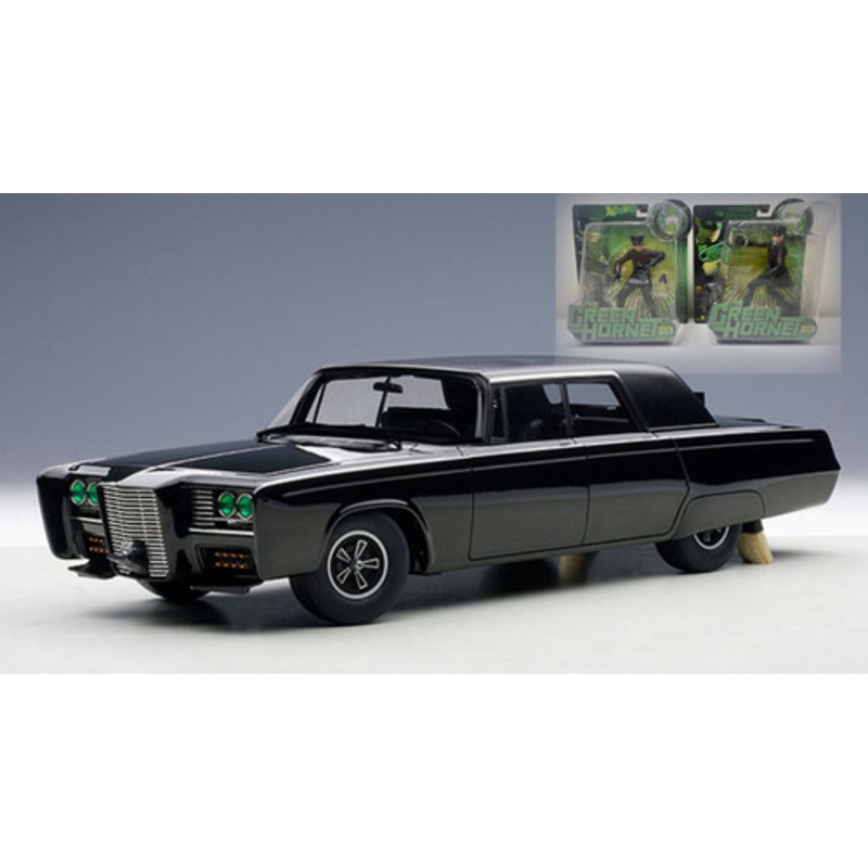 1/18 AUTOart Black Beauty Green Hornet TV Series (Black) Car Model with Two 6" The Green Hornet & Kato Figure