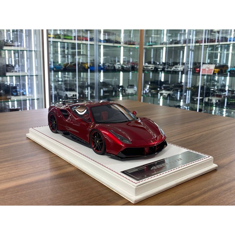 1/18 Resin Ferrari 488 GTB NOVITEC ROSSO  Chrome Red by Davis & Giovanni Limited 10 pcs