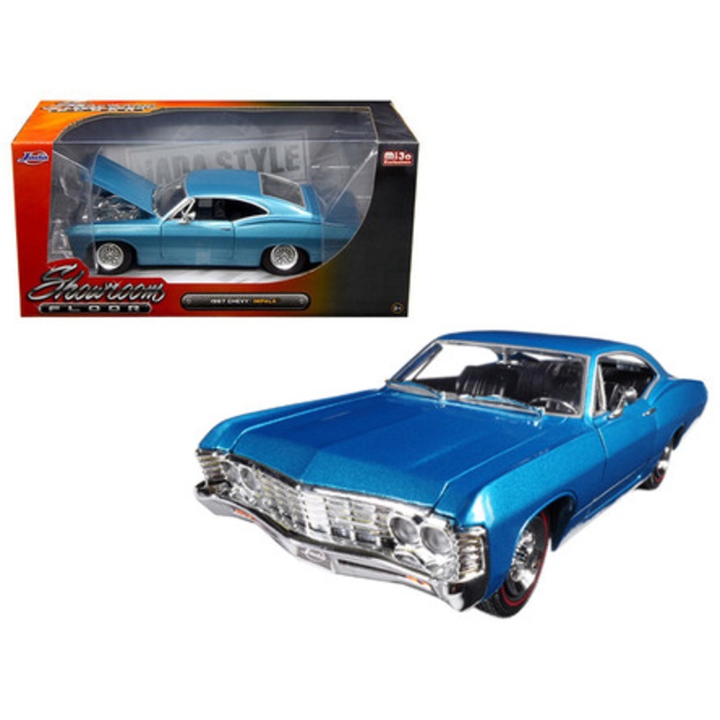 1967 Chevrolet Impala Blue Metallic "Showroom Floor" 1/24 Diecast Model Car by Jada
