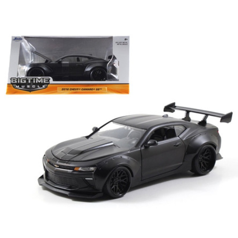 2016 Chevrolet Camaro SS Widebody Primer Black "Big Time Muscle" 1/24 Diecast Model Car by Jada