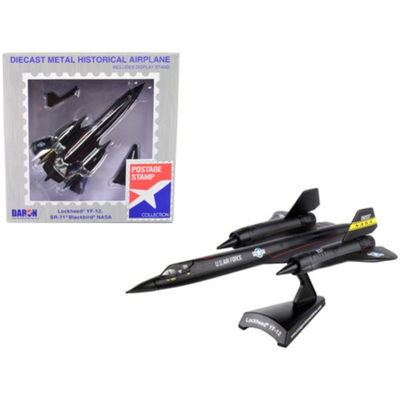 Lockheed YF-12 SR-71 Blackbird Aircraft "NASA" United States Air Force 1/200 Diecast Model Airplane by Postage Stamp