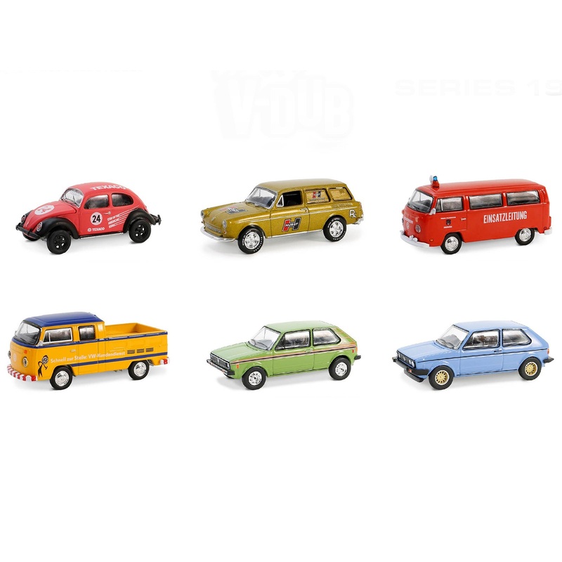 "Club Vee-Dub" Series 19 Set of 6 pieces 1/64 Diecast Model Cars by Greenlight