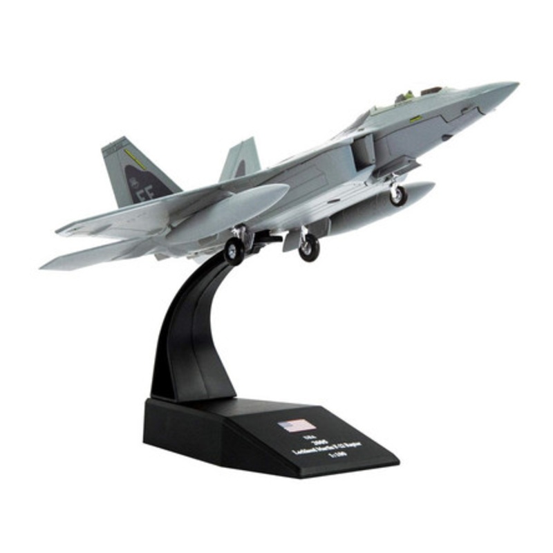Lockheed Martin F-22A Raptor Stealth Aircraft "27th Figher Squadron 1st Operations Group Langley AFB" (2005) United States Air Force 1/100 Diecast Model Airplane