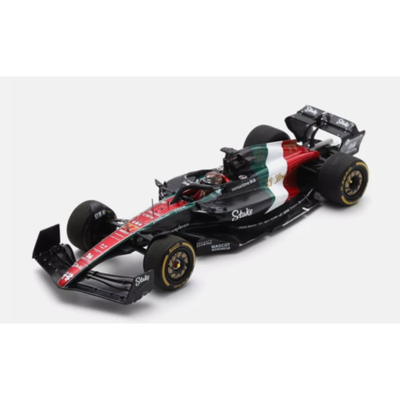 1/43 Spark 2023 Formula 1 Alfa Romeo F1 Team Stake C43 No.77 Alfa Romeo F1 Team ORLEN 10th Italian GP 2023 Valtteri Bottas Car Model