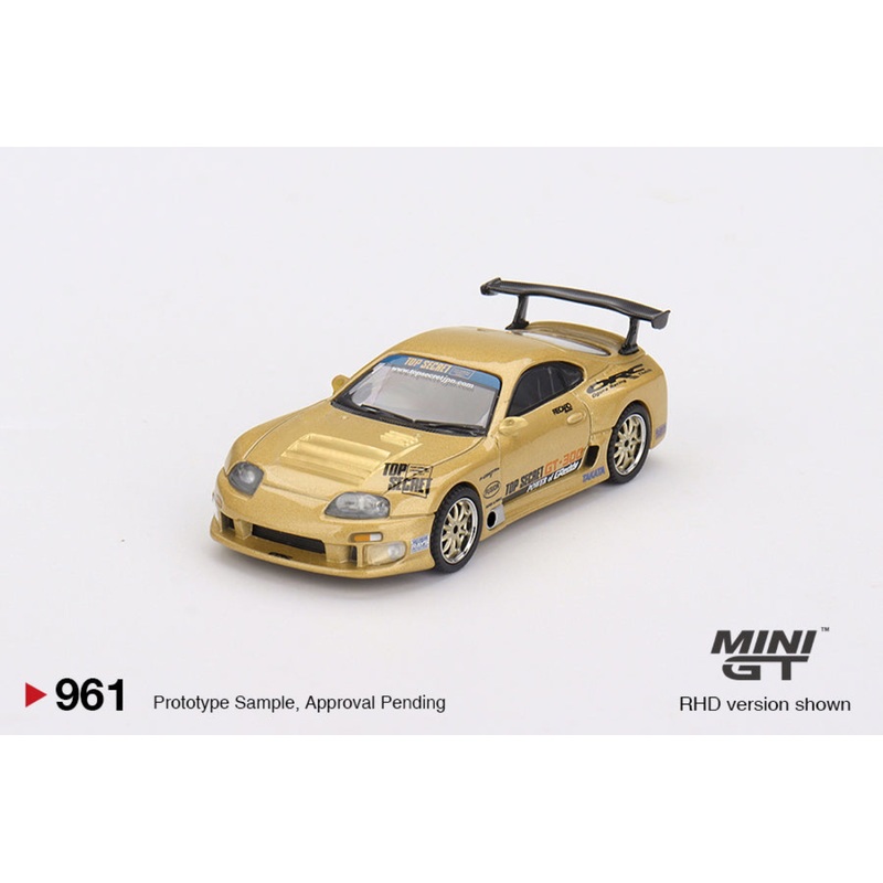 [Preorder] Mini GT 1:64 Toyota Supra (A80) Top Secret GT-300 Top Secret Gold MGT00961 Paper Box