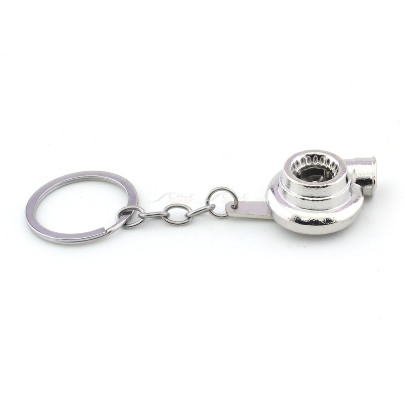 Turbo chrome metal keyring / keychain