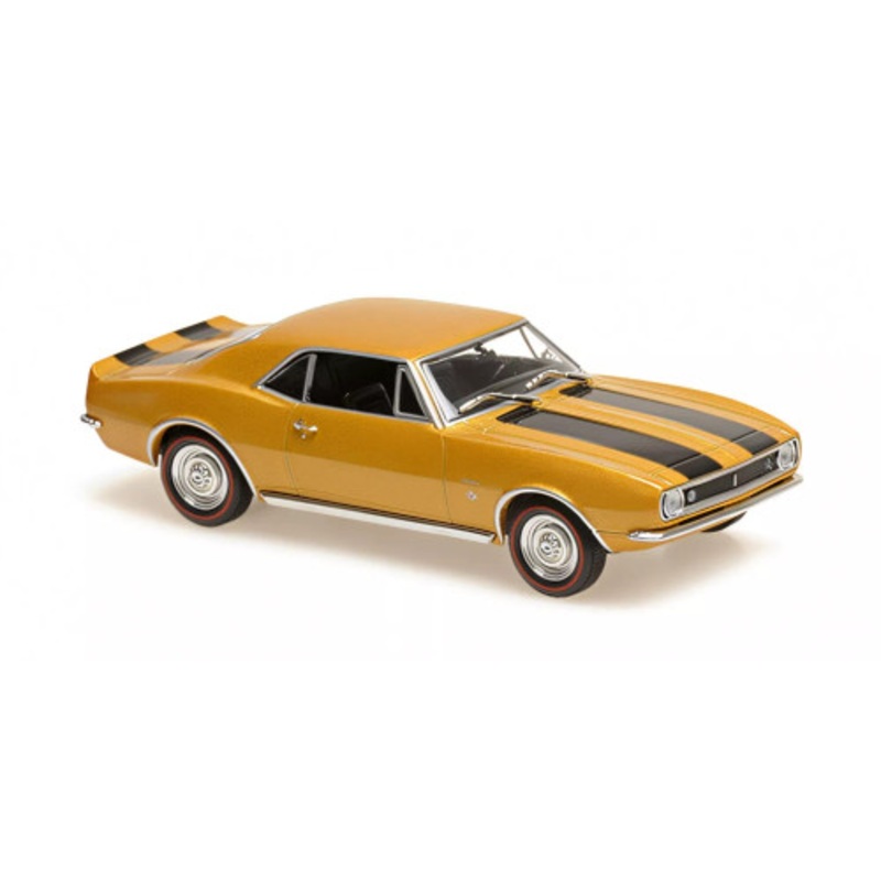 1/43 Minichamps 1967 Chevrolet Camaro (Gold Metallic with Black Stripes) Car Model