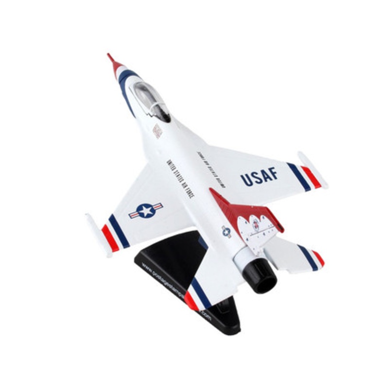 Lockheed Martin F-16 Fighting Falcon Fighter Aircraft "Thunderbirds" United States Air Force 1/126 Diecast Model Airplane by Postage Stamp