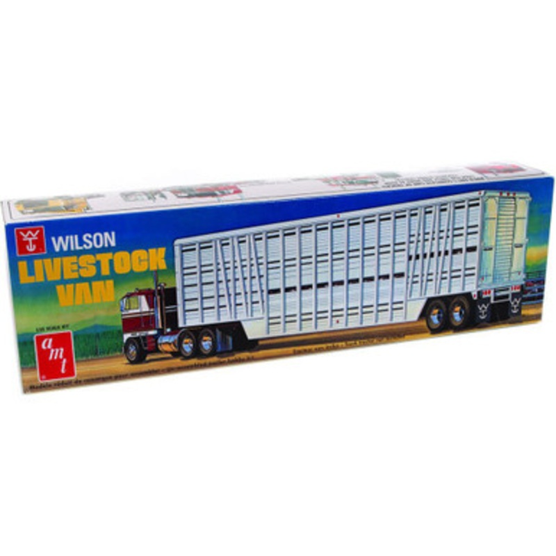 Wilson Livestock Trailer Model Kit 1:25 Scale Model Kit by AMT