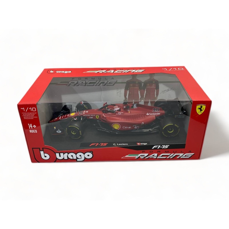 1/18 Bburago Ferrari F1-75 C. Leclerc #16 Red model car
