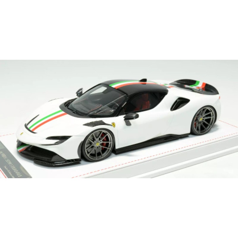 1/18 Ivy Ferrari SF90 Novitec (White & Glow in the Dark Blue) Resin Car Model Limited 88 Pieces