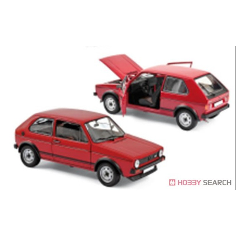 1976 Volkswagen Golf GTI Red with Black Stripes 1/18 Diecast Model Car by Norev