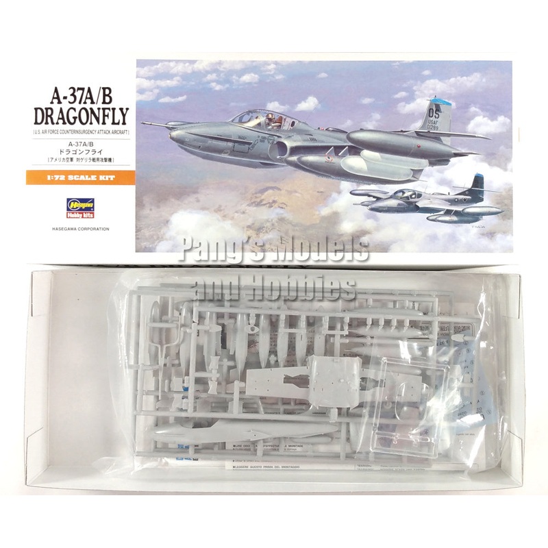 A-37 A-37A/B Dragonfly Super Tweet - USAF 1/72 Scale Plastic Model Kit (Assembly Required) by Hasegawa