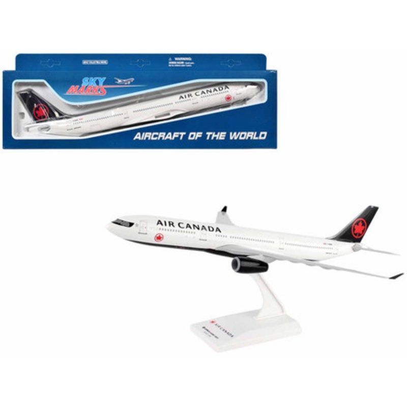 Airbus A330-300 Commercial Aircraft "Air Canada" (C-GFAF) White with Black Tail (Snap-Fit) 1/200 Plastic Model by Skymarks