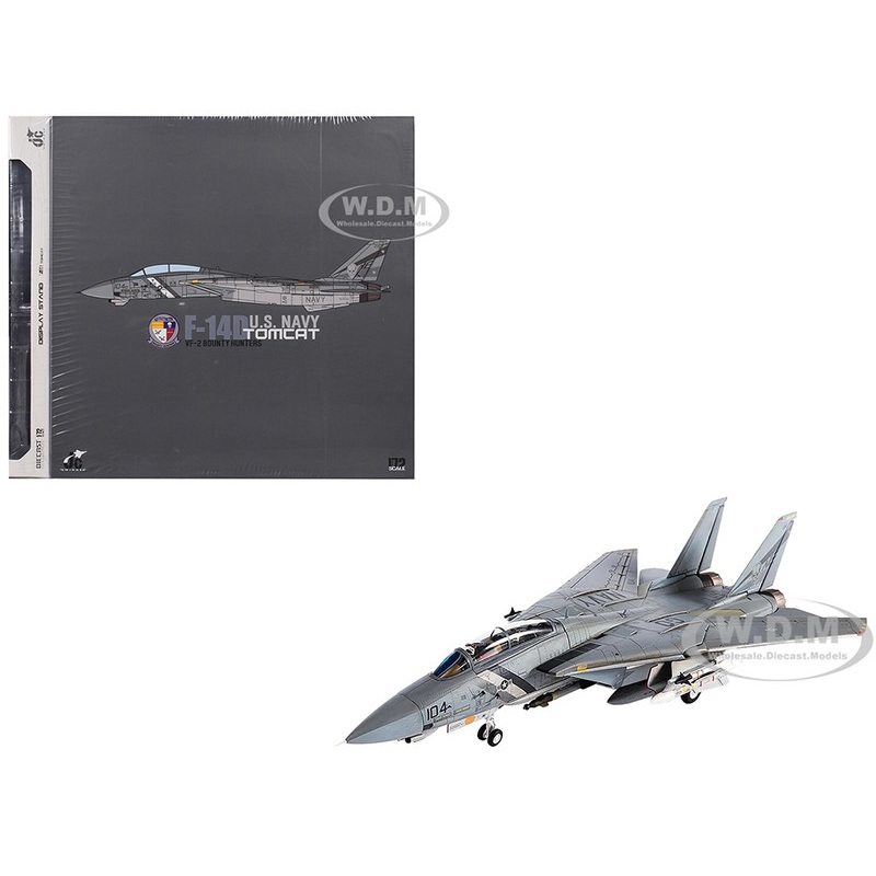 Grumman F-14D Tomcat Fighter Aircraft "VF-2 Bounty Hunters, NE104" (2002) United States Navy  1/72 Diecast Model by JC Wings