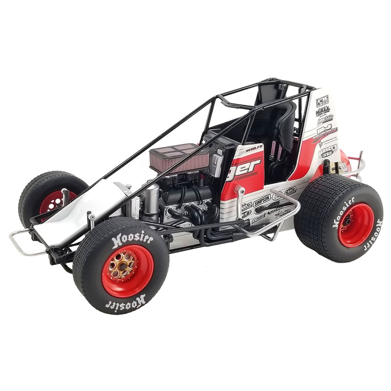 Winged Sprint Car #5W Lucas Wolfe "Old Milwaukee" Allebach Racing "World of Outlaws" (2024) 1/18 Diecast Model Car by ACME