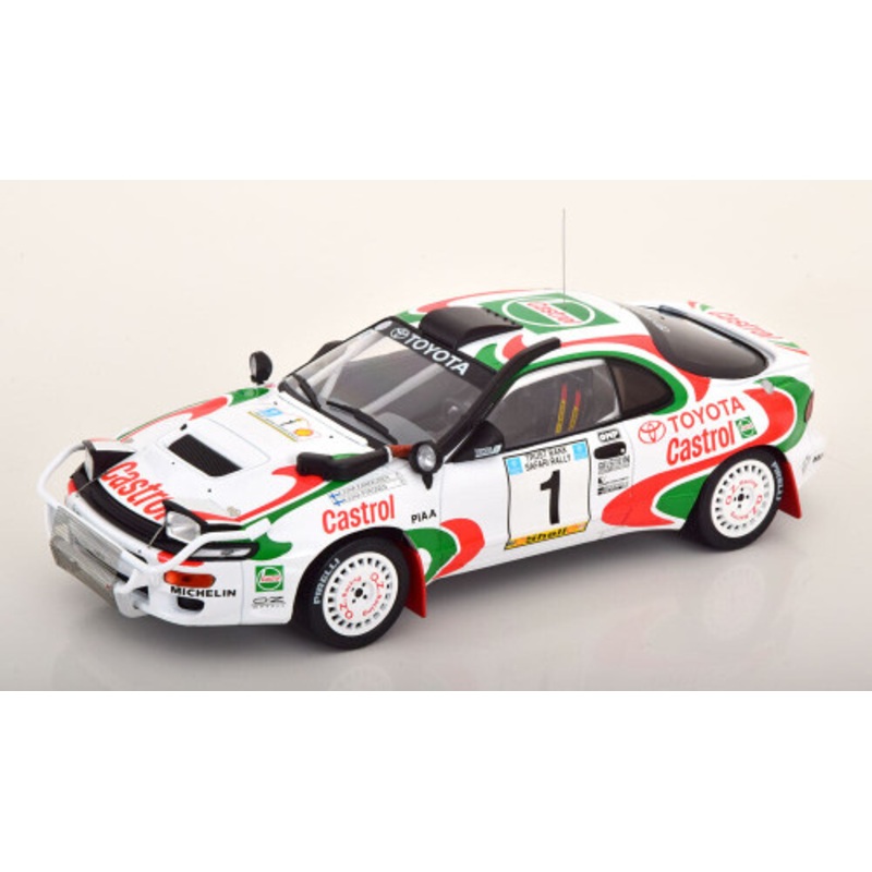 1/18 Ixo 1993 Toyota Celica Turbo 4WD #1 Winner Safari Rallye Toyota Castrol Team Juha Kankkunen, Juha Piironen Car Model